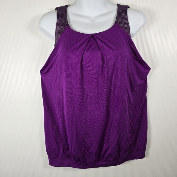 lululemon athletica Tops - Lululemon Womens Double Layered Tank Top In Bright Purple &Sports Bra Size 8